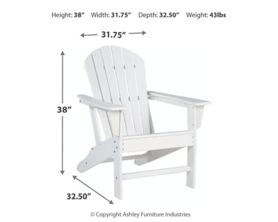 Ashley Signature Design Sundown Treasure Adirondack Chair White P011-898