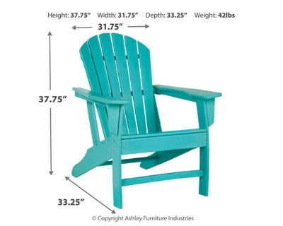 Ashley Signature Design Sundown Treasure Adirondack Chair Turquoise P012-898