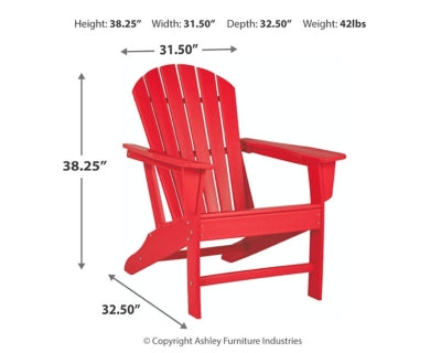 Ashley Signature Design Sundown Treasure Adirondack Chair Red P013-898