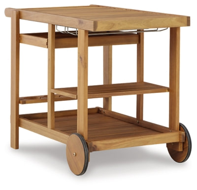 Ashley Signature Design Kailani Serving Cart Light Brown P030-660