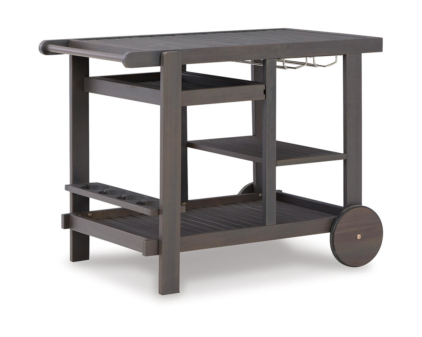 Ashley Signature Design Kailani Serving Cart Black/Gray P030-661