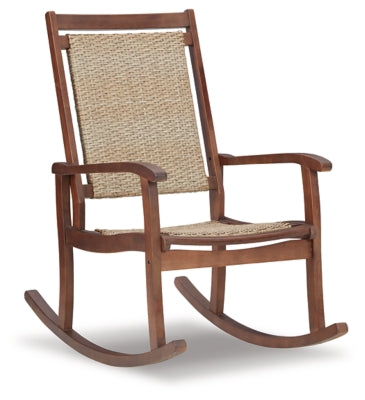 Ashley Signature Design Emani Rocking Chair Brown/Natural P168-827