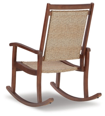 Ashley Signature Design Emani Rocking Chair Brown/Natural P168-827