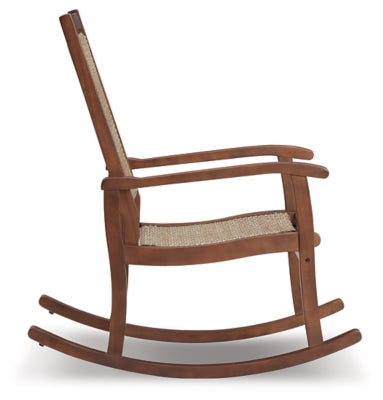 Ashley Signature Design Emani Rocking Chair Brown/Natural P168-827