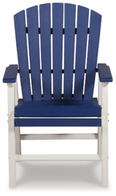 Ashley Signature Design Toretto Outdoor Dining Arm Chair (Set of 2) Blue/White P209-601A