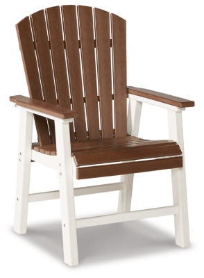 Ashley Signature Design Genesis Bay Outdoor Dining Arm Chair (Set of 2) Brown/White P212-601A