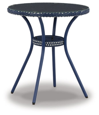 Ashley Signature Design Odyssey Blue Outdoor Table and Chairs (Set of 3) Blue P216-050