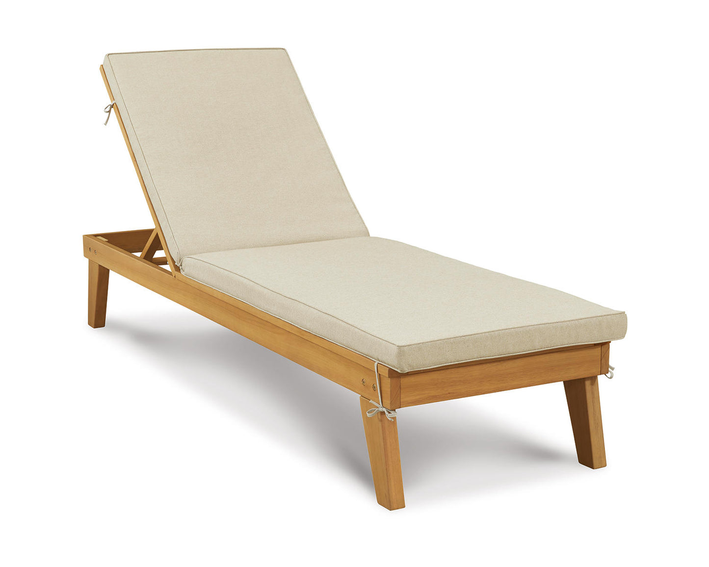 Ashley Signature Design Byron Bay Chaise Lounge with Cushion White;Brown/Beige P285-815