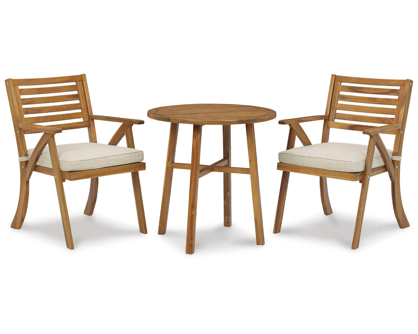 Ashley Signature Design Vallerie Outdoor Chairs with Table Set (Set of 3) Brown P305-050