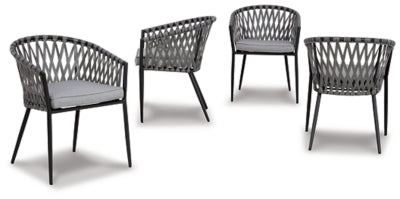 Ashley Signature Design Palm Bliss Outdoor Dining Chair (Set of 4) Gray P372-601