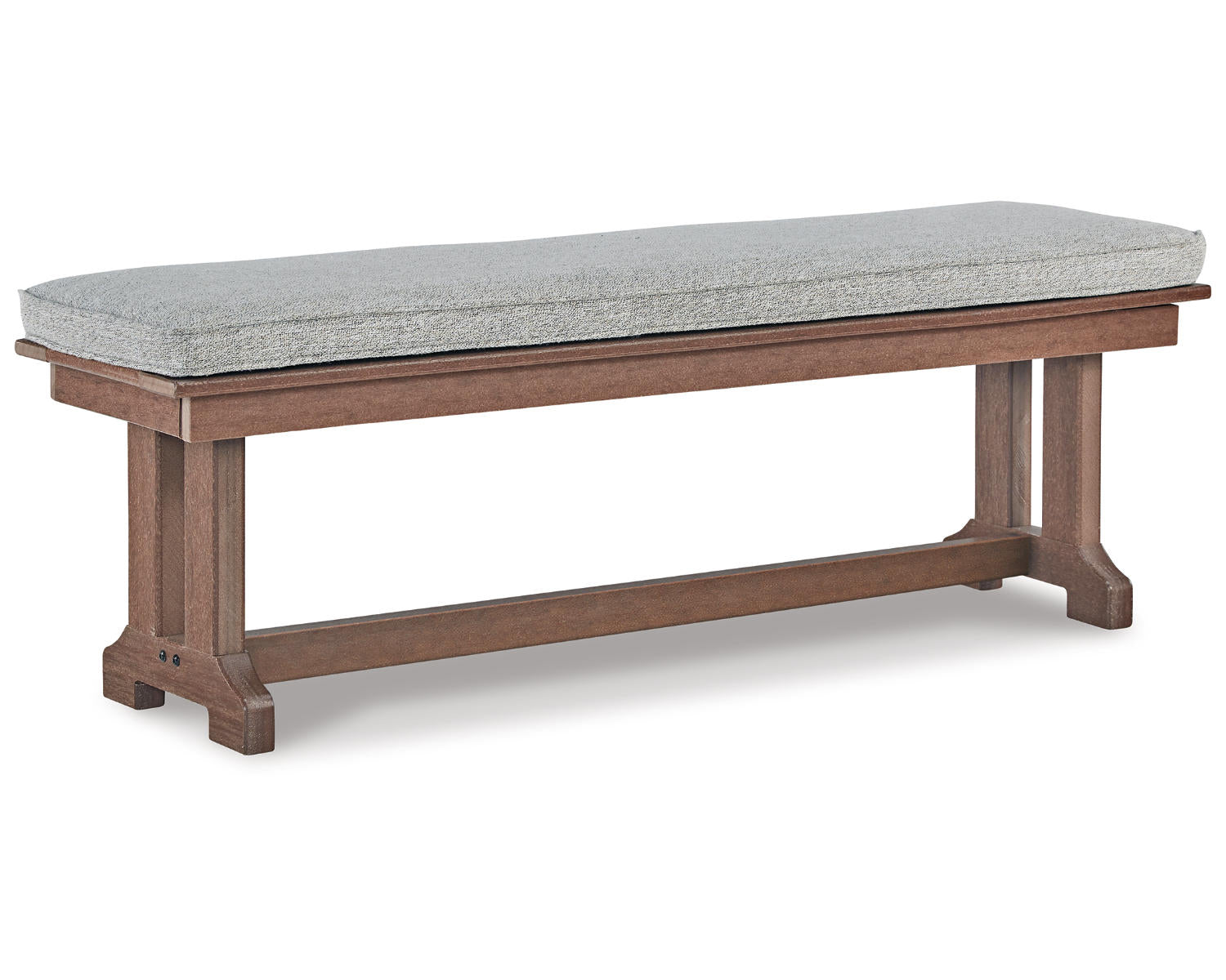 Ashley Signature Design Emmeline Outdoor Dining Bench with Cushion Brown/Beige P420-600