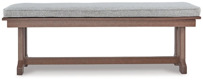 Ashley Signature Design Emmeline Outdoor Dining Bench with Cushion Brown P420-600