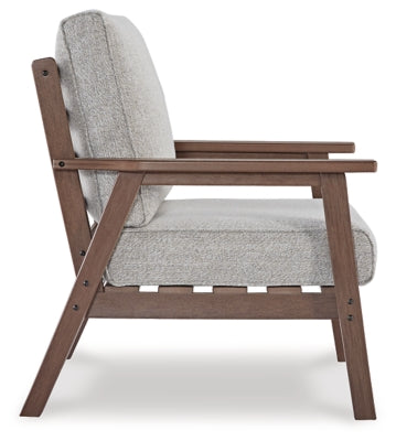 Ashley Signature Design Emmeline Outdoor Lounge Chair with Cushion (Set of 2) Brown/Beige P420-820