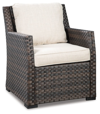 Ashley Signature Design Easy Isle Lounge Chair with Cushion Dark Brown/Beige P455-820