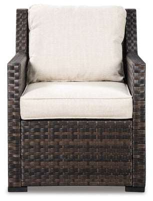 Ashley Signature Design Easy Isle Lounge Chair with Cushion Dark Brown/Beige P455-820