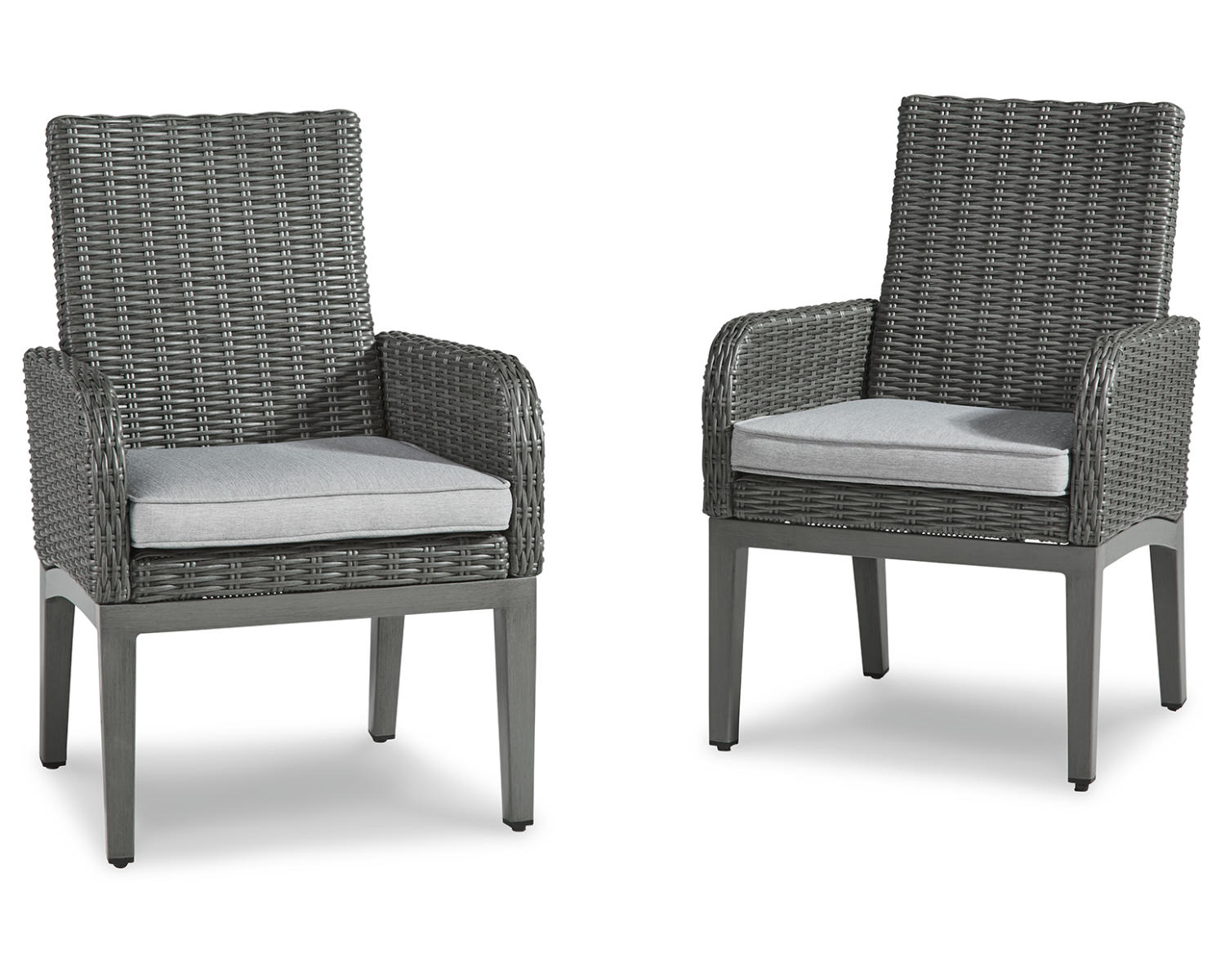 Ashley Signature Design Elite Park Arm Chair with Cushion (Set of 2) Black/Gray P518-601A