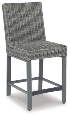 Ashley Signature Design Palazzo Outdoor Barstool (Set of 2) Gray P520-130