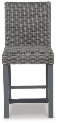 Ashley Signature Design Palazzo Outdoor Barstool (Set of 2) Gray P520-130