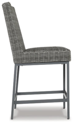 Ashley Signature Design Palazzo Outdoor Barstool (Set of 2) Gray P520-130