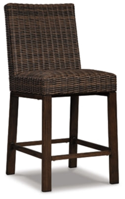 Ashley Signature Design Paradise Trail Bar Stool (Set of 2) Medium Brown P750-130