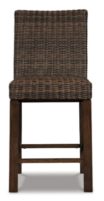 Ashley Signature Design Paradise Trail Bar Stool (Set of 2) Medium Brown P750-130