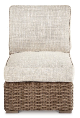 Ashley Signature Design Beachcroft Armless Chair with Cushion Beige P791-846