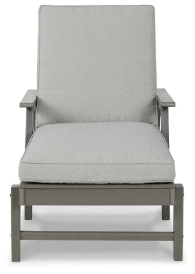 Ashley Signature Design Visola Chaise Lounge with Cushion Gray P802-815