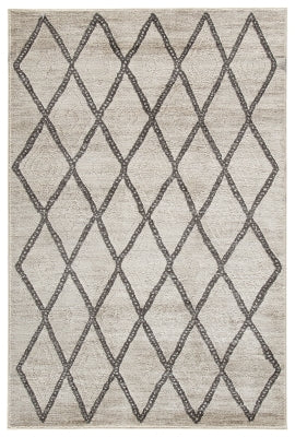 Ashley Signature Design Jarmo 5' x 7' Rug Cream/Gray R402622