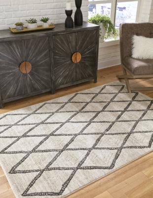 Ashley Signature Design Jarmo 5' x 7' Rug Cream/Gray R402622