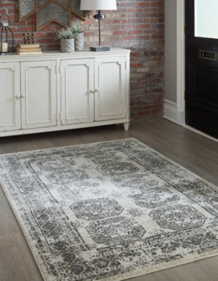 Ashley Signature Design Jirou 7'10" x 9'10" Rug Cream/Gray R402631