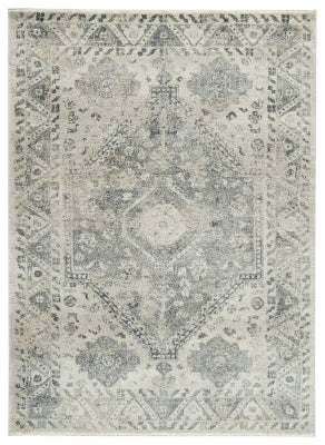 Ashley Signature Design Precia 5'3" x 7'3" Rug Gray/Cream R404132