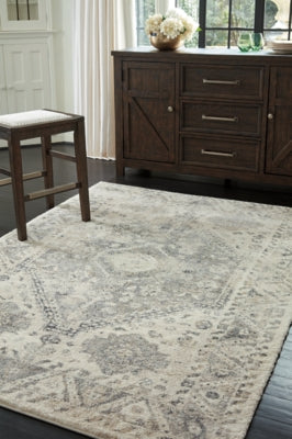 Ashley Signature Design Precia 7'10" x 10'6" Rug Gray/Cream R404131