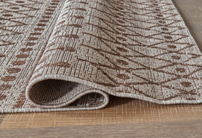 Ashley Signature Design Dubot Medium Rug Tan/Brown/White R405012