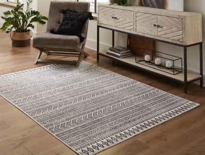 Ashley Signature Design Brinoy Medium Rug Black/White/Gray R405032