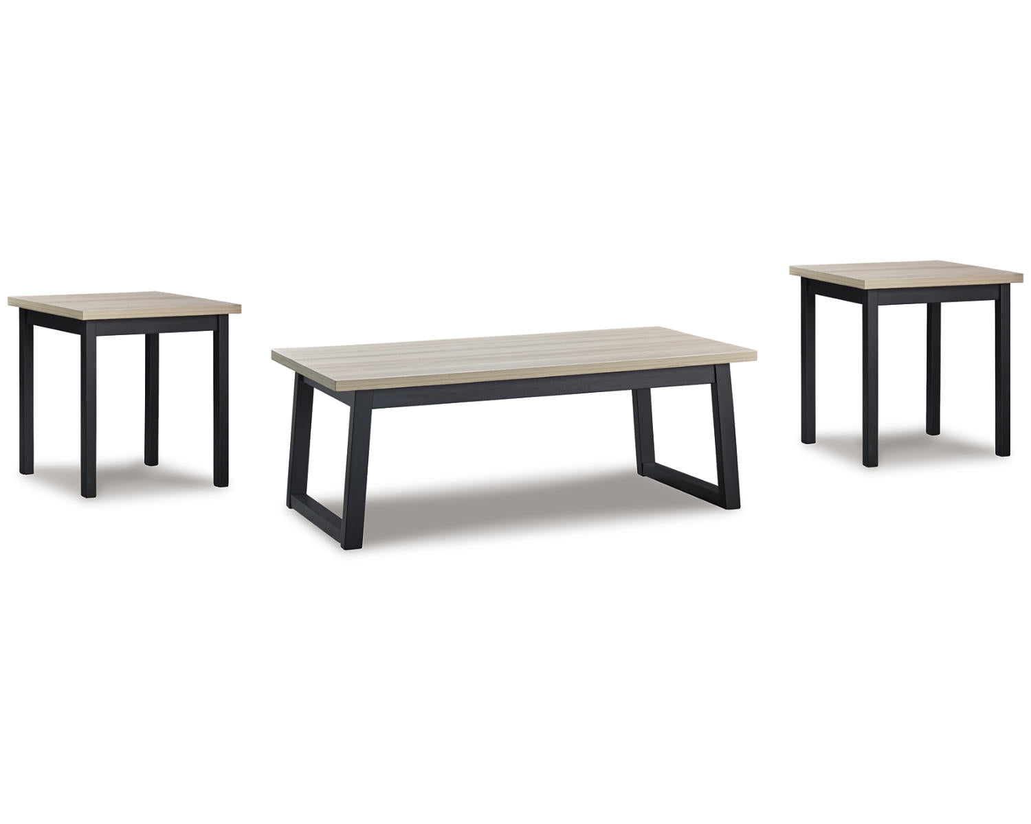 Ashley Signature Design Waylowe Table (Set of 3) Natural/Black T111-13