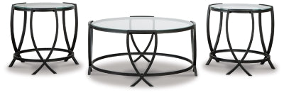 Ashley Signature Design Tarrin Table (Set of 3) Black T115-13