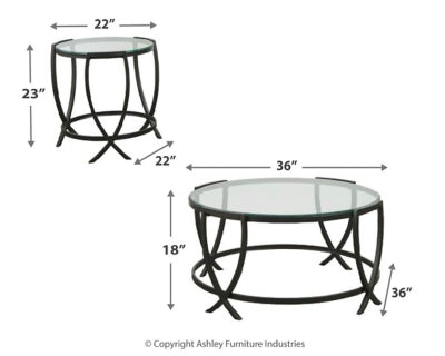 Ashley Signature Design Tarrin Table (Set of 3) Black T115-13