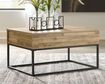 Ashley Signature Design Gerdanet Lift-Top Coffee Table Natural T150-9