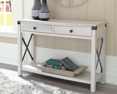 Ashley Signature Design Bayflynn Sofa/Console Table Whitewash T172-4