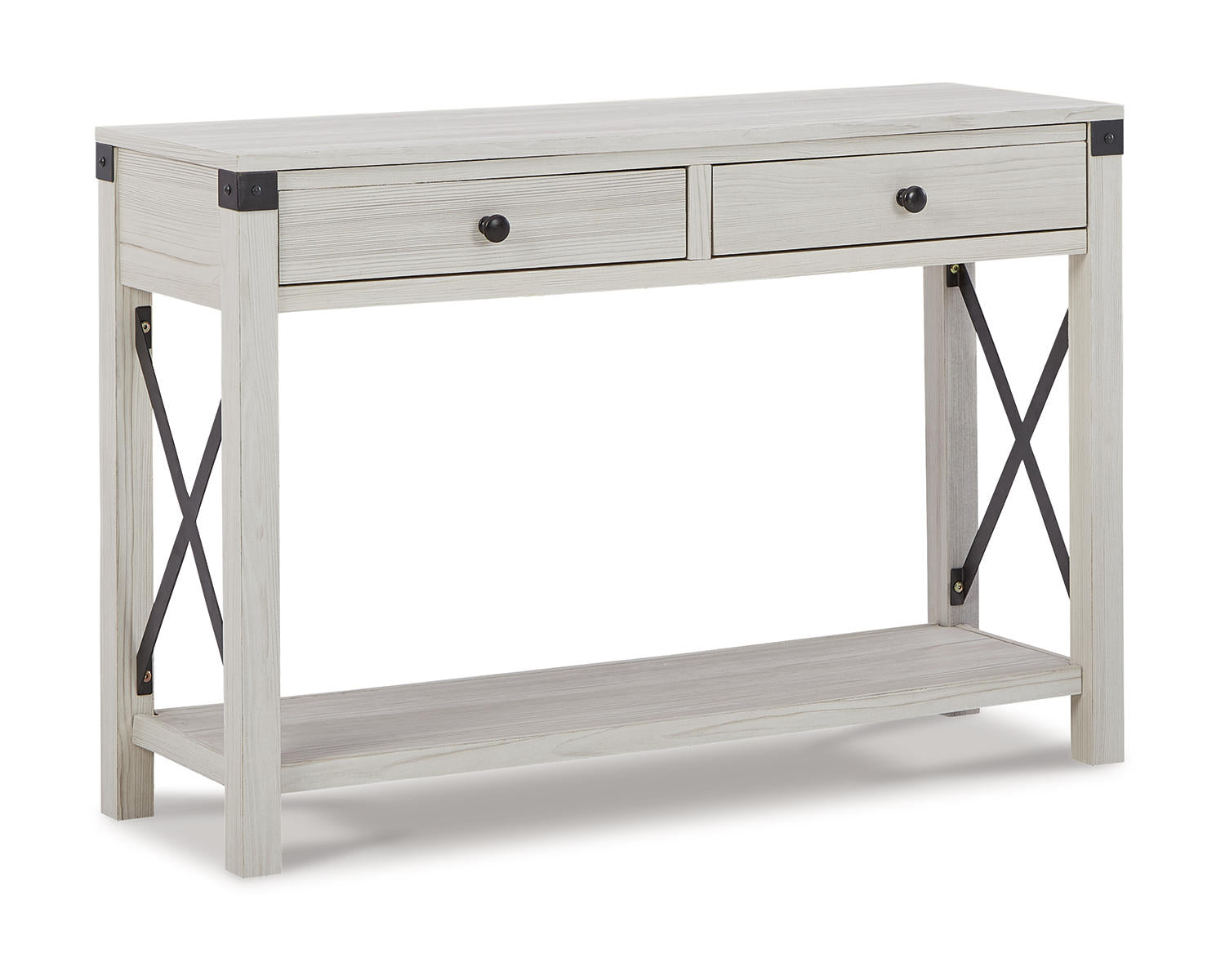 Ashley Signature Design Bayflynn Sofa/Console Table White;Black/Gray T172-4