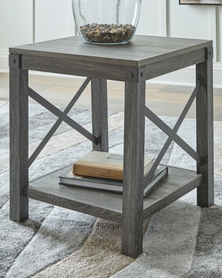 Ashley Signature Design Freedan End Table Grayish Brown T175-2