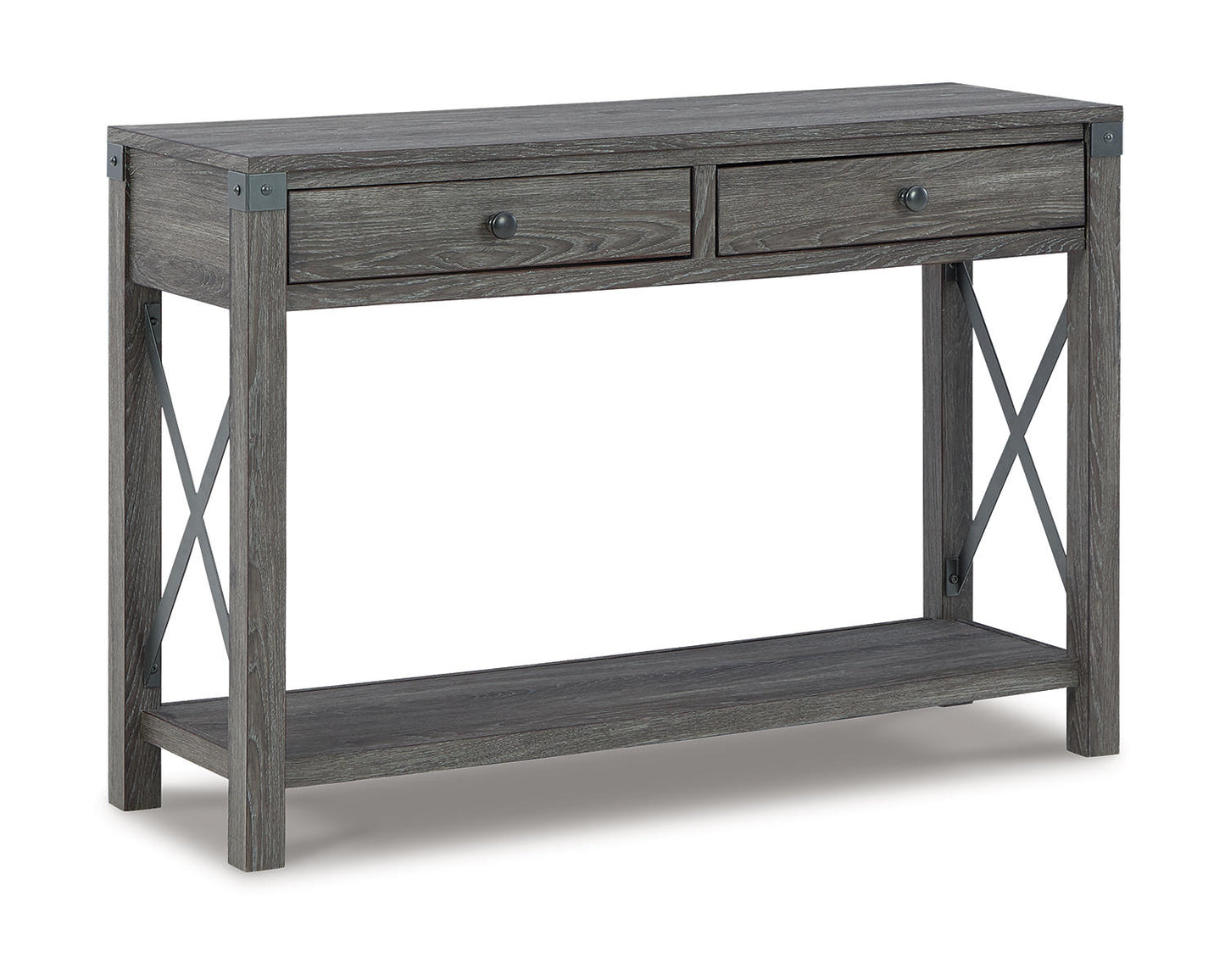 Ashley Signature Design Freedan Sofa/Console Table Black/Gray T175-4