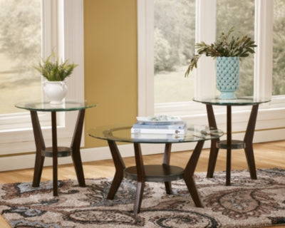 Ashley Signature Design Fantell Table (Set of 3) Dark Brown T210-13