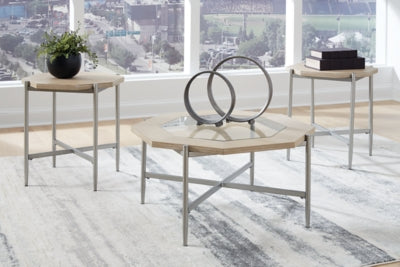 Ashley Signature Design Varlowe Table (Set of 3) Bisque T278-13