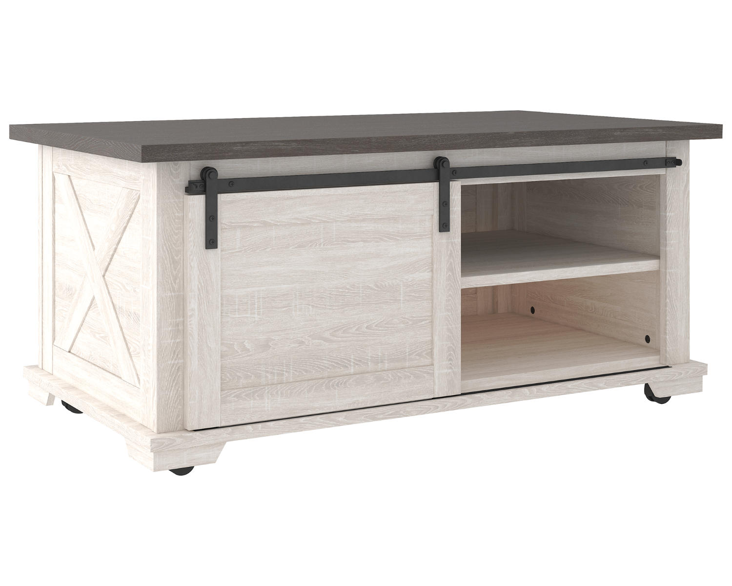 Ashley Signature Design Dorrinson Coffee Table White;Black/Gray T287-1