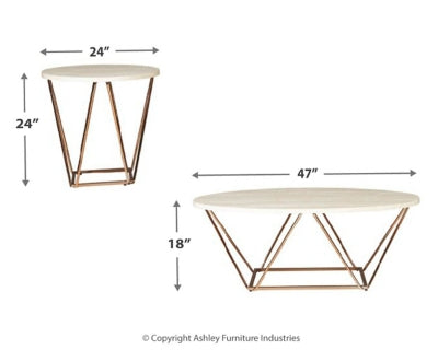 Ashley Signature Design Tarica Table (Set of 3) Two-tone T385-13