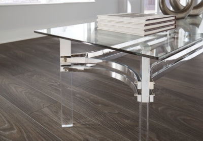 Ashley Signature Design Braddoni Coffee Table Chrome Finish T420-1