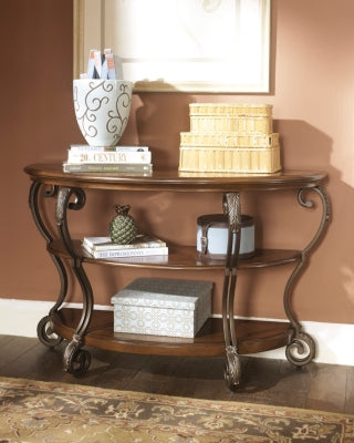 Ashley Signature Design Nestor Sofa/Console Table Medium Brown T517-4