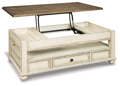 Ashley Signature Design Realyn Coffee Table with Lift Top White/Brown T523-9