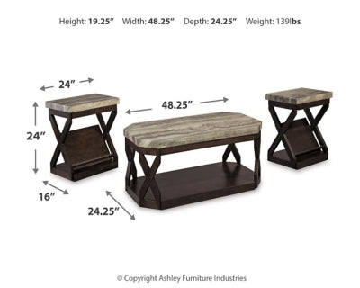 Ashley Signature Design Radilyn Table (Set of 3) Grayish Brown T568-13